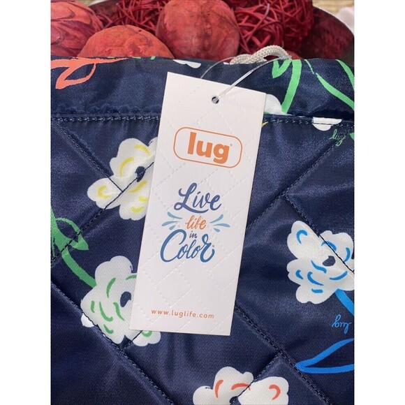 Lug Tumbler NEW Bright Floral Drawstring Storage Pouch NWT - Picture 3 of 8